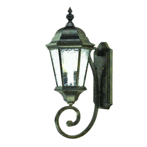 Homeroots Two Light Antique Black Carousel Lantern Wall Light   398395