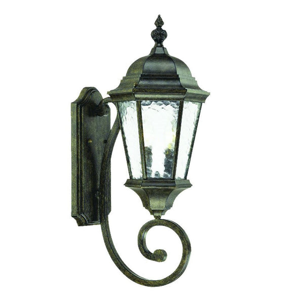 Homeroots Two Light Antique Black Carousel Lantern Wall Light   398395