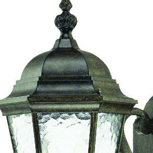 Homeroots Two Light Antique Black Carousel Lantern Wall Light   398395