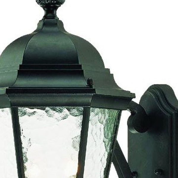 Homeroots Two Light Matte Black Carousel Lantern Wall Light   398396