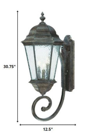 Homeroots Telfair 3-light Black Coral Wall Light   398398