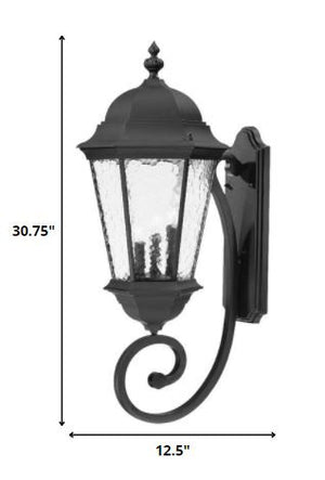 Homeroots Telfair 3-light Matte Black Wall Light   398399