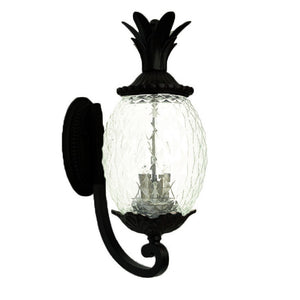 Homeroots Matte Black Pineapple Wall Light   398402