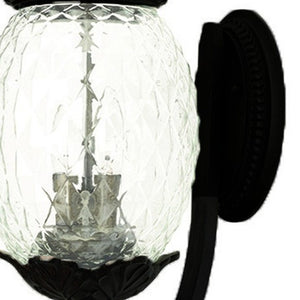Homeroots Matte Black Pineapple Wall Light   398402