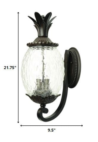 Homeroots Lanai 3-light Black Coral Wall Light   398405