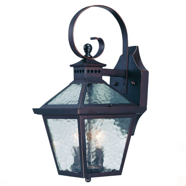 HomeRoots Xl Hammered Glass Antique Bronze Sconce Pair for Elegant Indoor Wall Lighting 398411