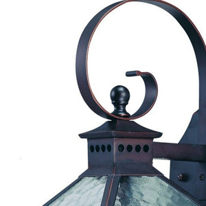 Xl Hammered Glass Antique Bronze Sconce Pair for Elegant Indoor Wall Lighting