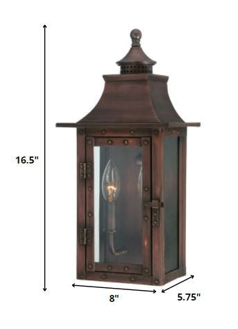 Homeroots St. Charles 2-light Acopper Patina Wall Light   398416
