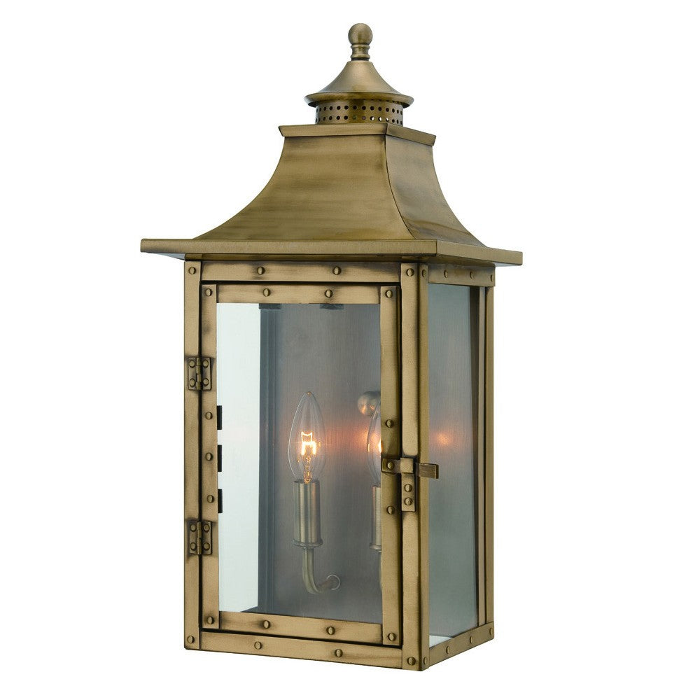 Homeroots St. Charles 2-light Aged Brass Wall Light   398417