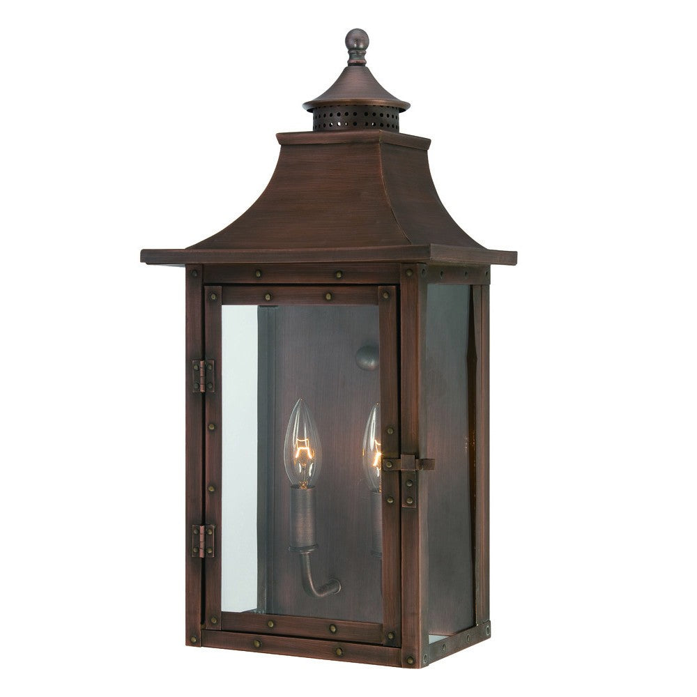 Homeroots St. Charles 2-light Acopper Patina Wall Light   398418