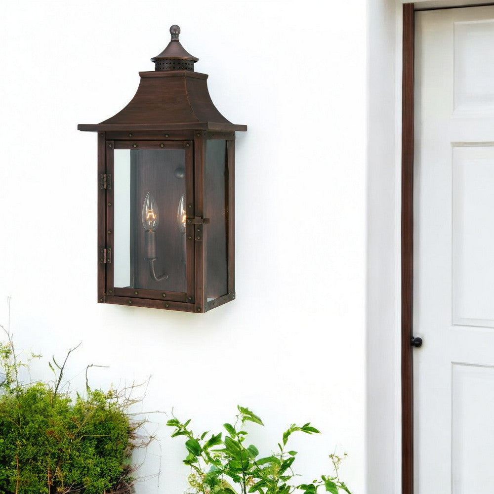 Homeroots St. Charles 2-light Acopper Patina Wall Light   398418