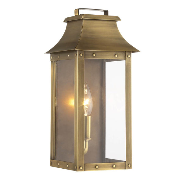 Homeroots Manchester 1-light Aged Brass Pocket Wall Light   398419