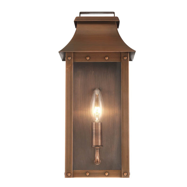 Homeroots Manchester 1-light Copper Patina Pocket Wall Light   398420