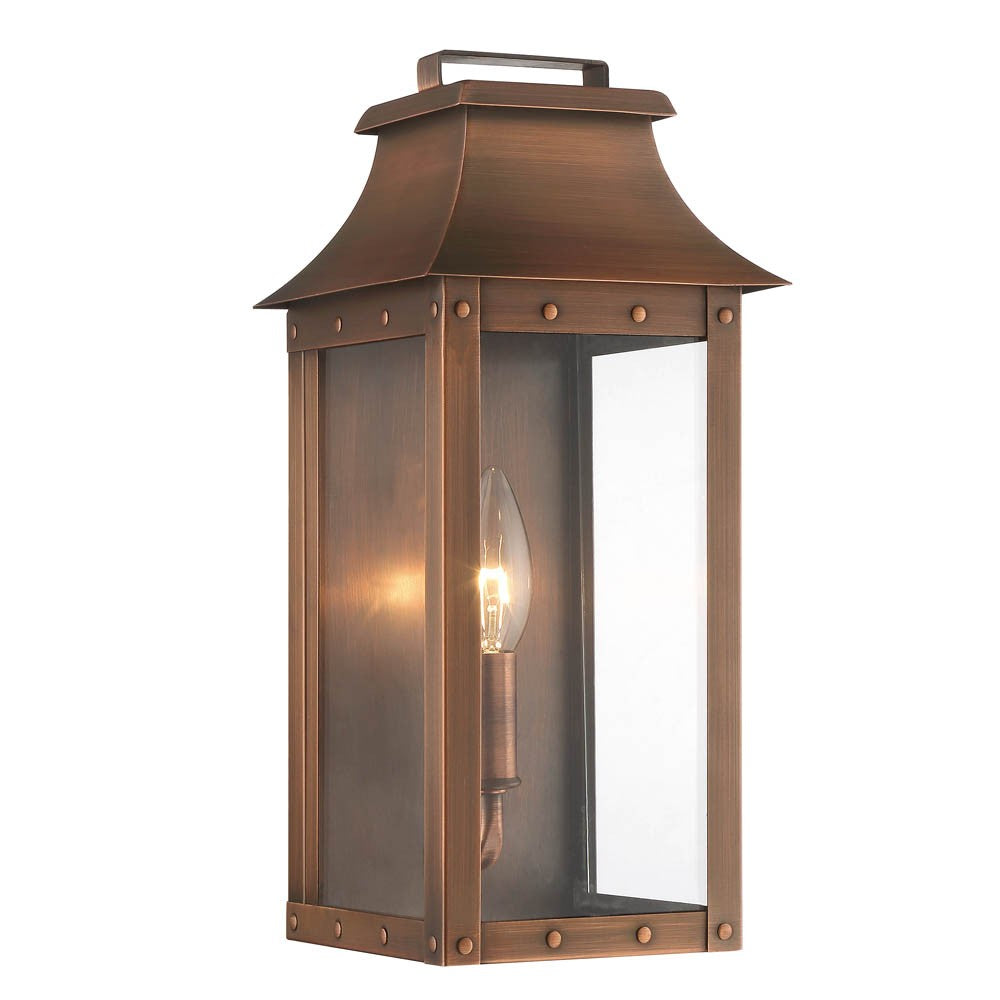 Homeroots Manchester 1-light Copper Patina Pocket Wall Light   398420