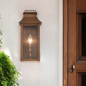 Homeroots Manchester 1-light Copper Patina Pocket Wall Light   398420