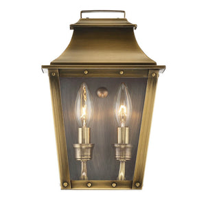 Homeroots Coventry 2-light Aged Brass Pocket Wall Light   398423