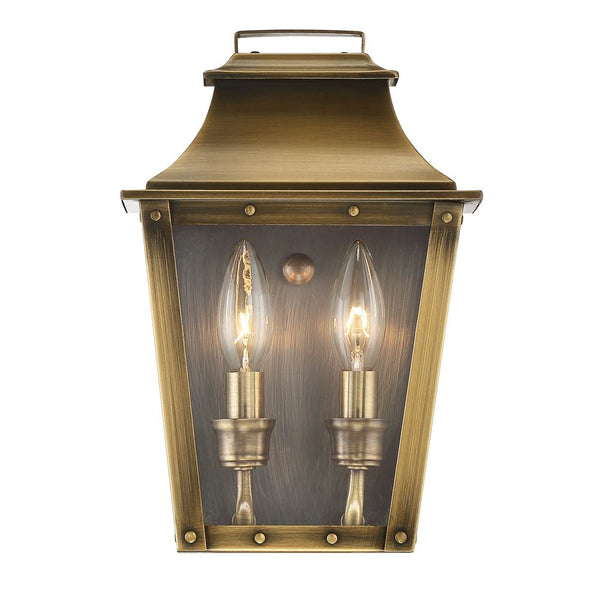 Homeroots Coventry 2-light Aged Brass Pocket Wall Light   398423