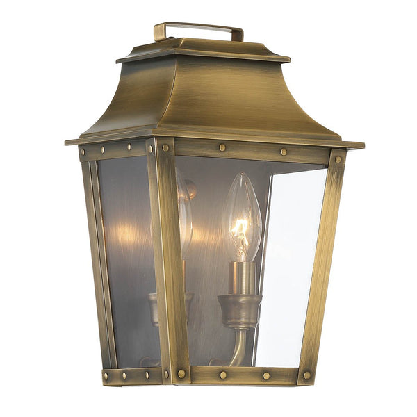 Homeroots Coventry 2-light Aged Brass Pocket Wall Light   398423