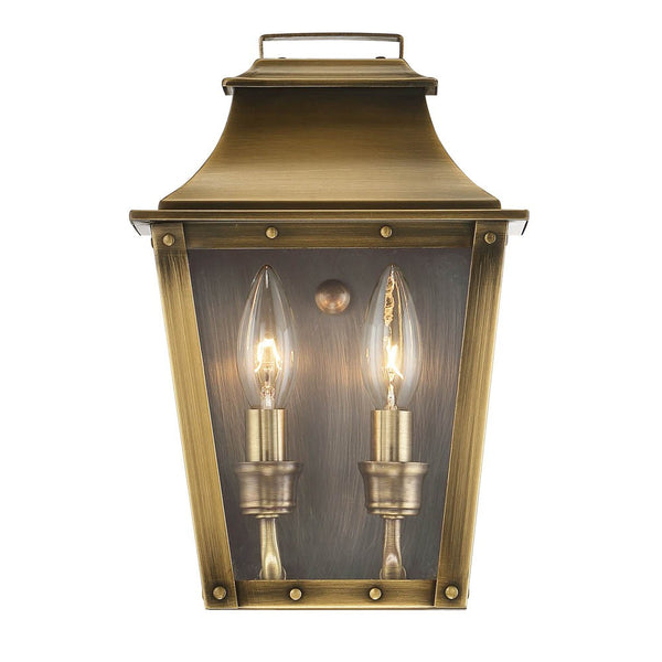 Homeroots Coventry 2-light Aged Brass Pocket Wall Light   398423