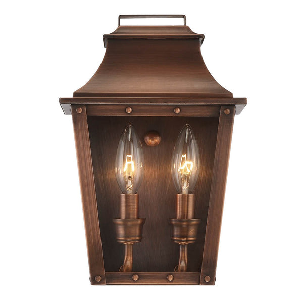 Homeroots Coventry 2-light Copper Patina Pocket Wall Light   398424
