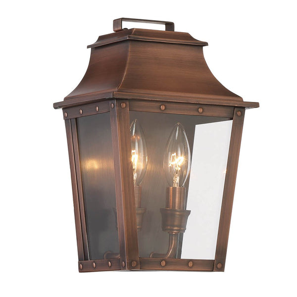 Homeroots Coventry 2-light Copper Patina Pocket Wall Light   398424