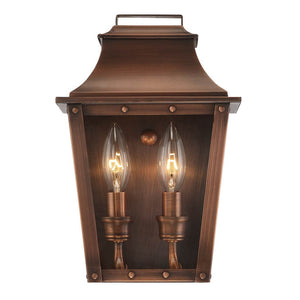 Homeroots Coventry 2-light Copper Patina Pocket Wall Light   398424