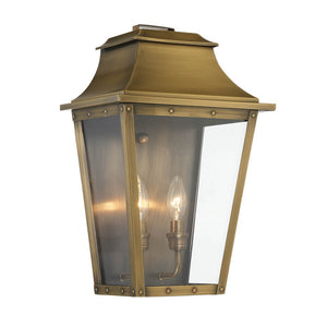 Homeroots Coventry 2-light Aged Brass Pocket Wall Light   398425