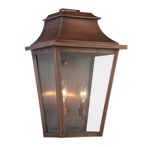 Homeroots Coventry 2-light Copper Patina Pocket Wall Light   398426