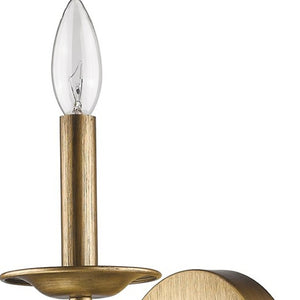 HomeRoots Light Gold Wall Sconce with Elegant Crystal Accent for Transitional Home Décor & Ambient Lighting 398432