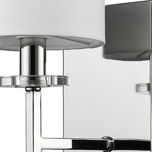 Homeroots Minimalist Silver Wall Sconce With Fabric Shade   398434