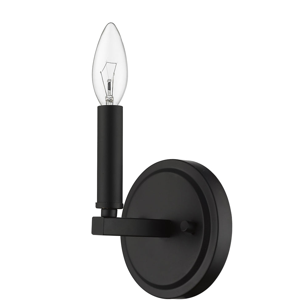 Homeroots One Light Matte Black Wall Sconce   398436
