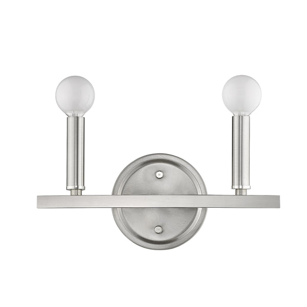 Homeroots Two Light Silver Wall Sconce   398439