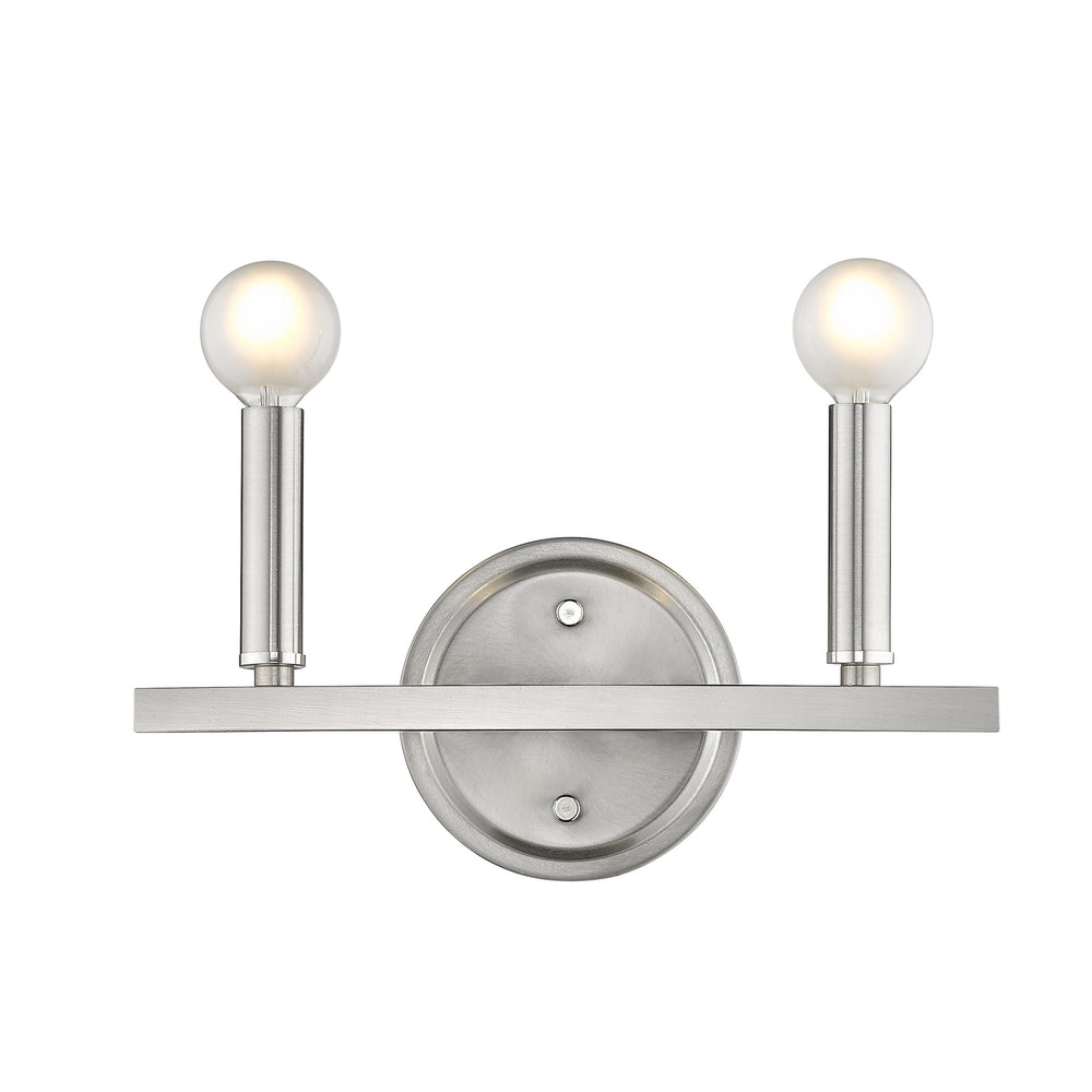 Homeroots Two Light Silver Wall Sconce   398439