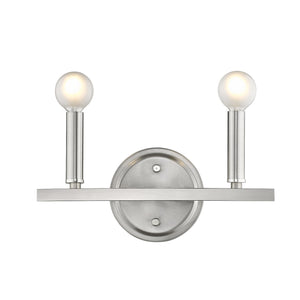 Homeroots Two Light Silver Wall Sconce   398439