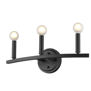 HomeRoots Three Light Matte Black Wall Sconce - Modern Minimalist Design for Ambient Lighting in Any Room 398440