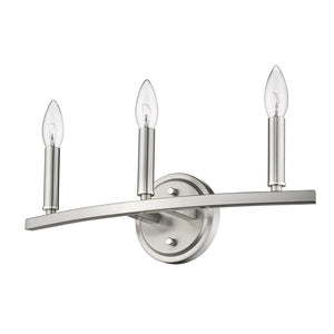 HomeRoots Three Light Silver Wall Sconce - Modern Minimalist Fixture for Bright, Customizable Lighting in Any Room 398441