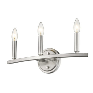 HomeRoots Three Light Silver Wall Sconce - Modern Minimalist Fixture for Bright, Customizable Lighting in Any Room 398441