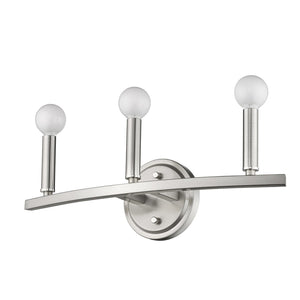 HomeRoots Three Light Silver Wall Sconce - Modern Minimalist Fixture for Bright, Customizable Lighting in Any Room 398441