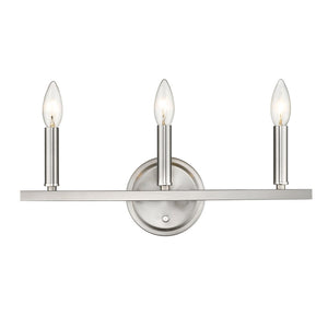 HomeRoots Three Light Silver Wall Sconce - Modern Minimalist Fixture for Bright, Customizable Lighting in Any Room 398441