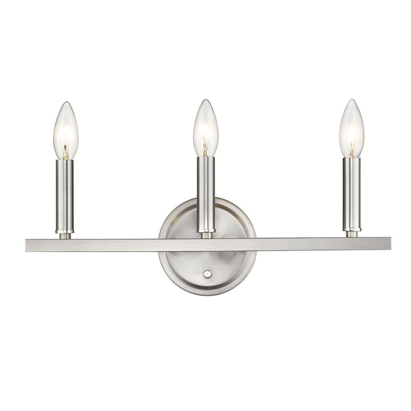 HomeRoots Three Light Silver Wall Sconce - Modern Minimalist Fixture for Bright, Customizable Lighting in Any Room 398441