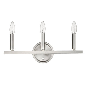 HomeRoots Three Light Silver Wall Sconce - Modern Minimalist Fixture for Bright, Customizable Lighting in Any Room 398441