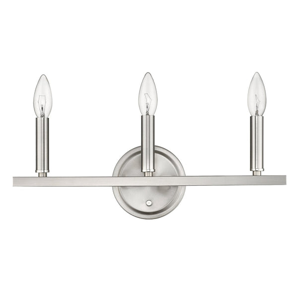 HomeRoots Three Light Silver Wall Sconce - Modern Minimalist Fixture for Bright, Customizable Lighting in Any Room 398441