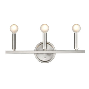 HomeRoots Three Light Silver Wall Sconce - Modern Minimalist Fixture for Bright, Customizable Lighting in Any Room 398441