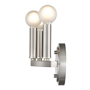 HomeRoots Three Light Silver Wall Sconce - Modern Minimalist Fixture for Bright, Customizable Lighting in Any Room 398441