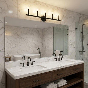 7 Inch Metal Vanity Flush Mount Sconce Wall Light for Elegant Bathroom Lighting Decor