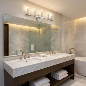7 Inch Metal Vanity Flush Mount Sconce Wall Light for Elegant Bathroom Lighting Decor