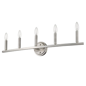Homeroots Sawyer 5-light Satin Nickel Vanity   398443