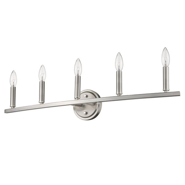 Homeroots Sawyer 5-light Satin Nickel Vanity   398443