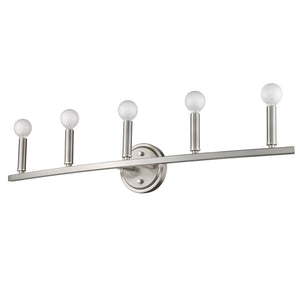 Homeroots Sawyer 5-light Satin Nickel Vanity   398443