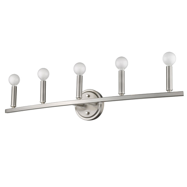 Homeroots Sawyer 5-light Satin Nickel Vanity   398443